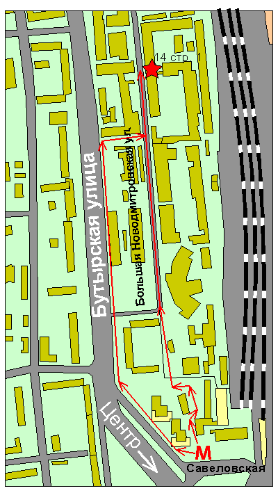 Карта проезда по городу. м. Тушинская, Торговый комплекс «ТВОЙ ДОМ»